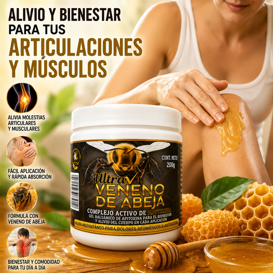 Ultra Veneno de Abeja - Alivio para tus Articulaciones y Músculos en Minutos