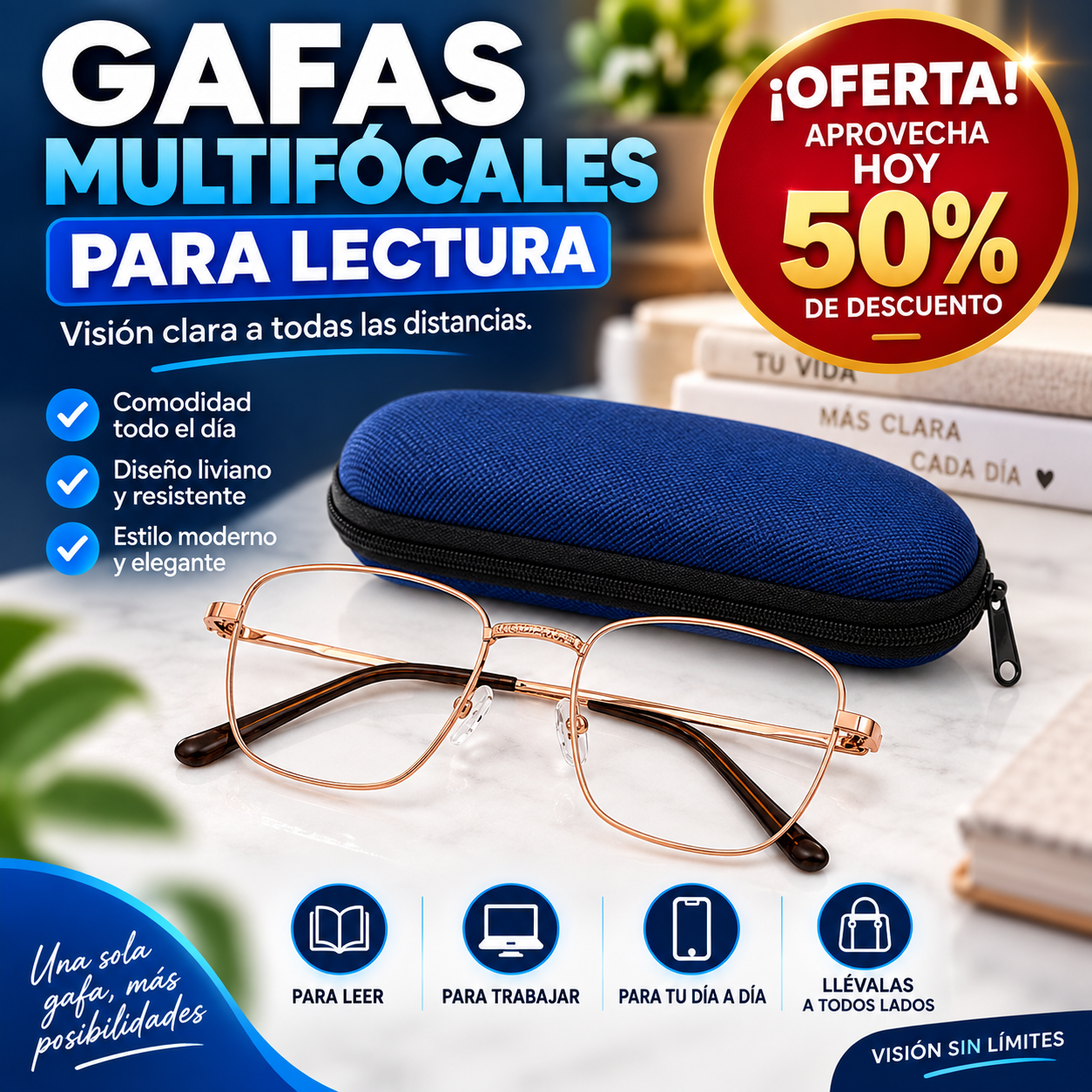 Gafas Multifocales para Lectura – ¡Decile Adiós al Esfuerzo Visual!