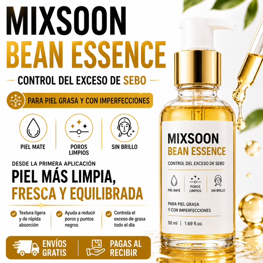 Mixsoon Bean Essence – Tu rostro sin exceso de sebo ni puntos negros desde la primera aplicación.